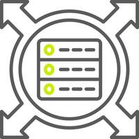 Data Driven Line Two Color Icon vector