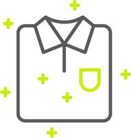 línea de camisa icono de dos colores vector