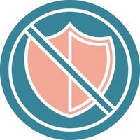 No Security Glyph Two Color Icon vector