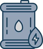 Oil Line Filled Grey Icon vector