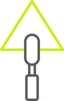 Trowel Line Two Color Icon vector
