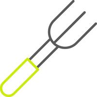 Fork Line Two Color Icon vector