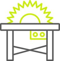 Table Saw Line Two Color Icon vector