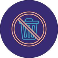 Prohibited Sign Line Two Color Circle Icon vector