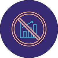 Prohibited Sign Line Two Color Circle Icon vector