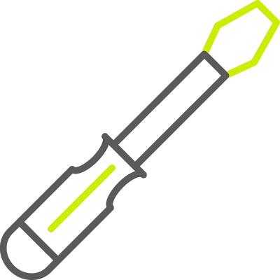 Screw Driver Line Two Color Icon