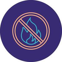 Prohibited Sign Line Two Color Circle Icon vector