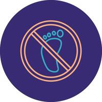 Prohibited Sign Line Two Color Circle Icon vector