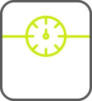 Weight Scale Line Two Color Icon vector
