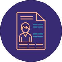 File Line Two Color Circle Icon vector