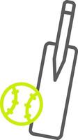 Cricket Line Two Color Icon vector