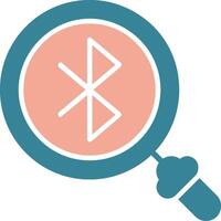 Bluetooth Glyph Two Color Icon vector