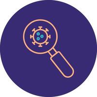 Detection Line Two Color Circle Icon vector