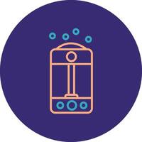 Humidifier Line Two Color Circle Icon vector