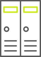 Lockers Line Two Color Icon vector