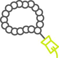 Tasbih Line Two Color Icon vector