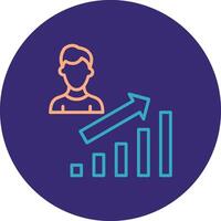 Configure Line Two Color Circle Icon vector