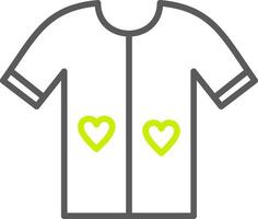 Shirt Line Two Color Icon vector