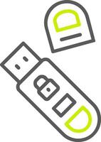 Usb Line Two Color Icon vector