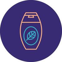 Shampoo Line Two Color Circle Icon vector