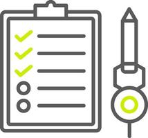 Check List Line Two Color Icon vector