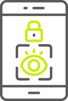 Eye Scanner Line Two Color Icon vector
