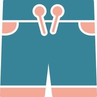 Shorts Glyph Two Color Icon vector