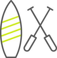 Paddle Board Line Two Color Icon vector