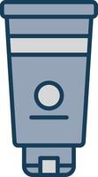 Hand Cream Line Filled Grey Icon vector