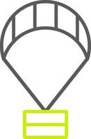 Paragliding Line Two Color Icon vector