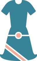 Dress Glyph Two Color Icon vector