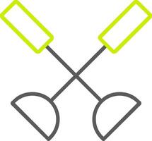Paddle Line Two Color Icon vector