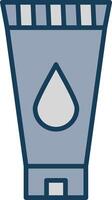 Face Wash Line Filled Grey Icon vector