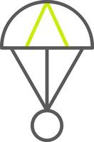 Skydive Line Two Color Icon vector