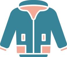 chaqueta glifo icono de dos colores vector