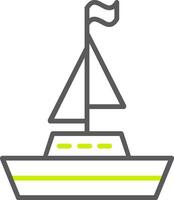 Boat Line Two Color Icon vector