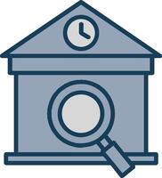 Find Home Line Filled Grey Icon vector