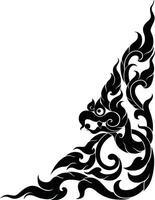 Thai Patterns in Silhouette Style for Decoration vector