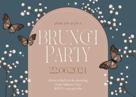 Elegant Brunch Party Invitation template