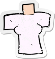 adesivo retrô angustiado de um corpo feminino de desenho animado png