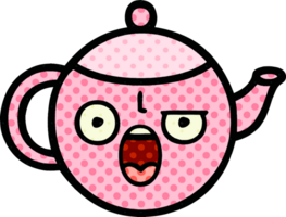 comic book style cartoon teapot png