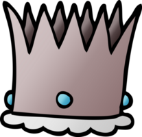 cartoon doodle silver crown png