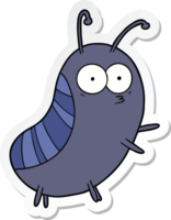 sticker of a funny cartoon beetle png