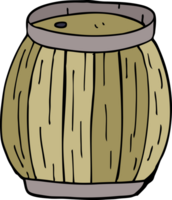 cartoon doodle beer barrel png