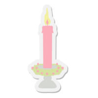 burning candle sticker png