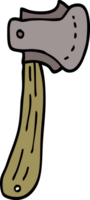 cartoon doodle long axe png