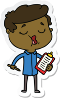 sticker of a cartoon man talking png