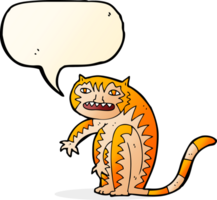 Cartoon-Tiger mit Sprechblase png