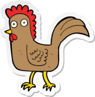 sticker of a cartoon chicken png