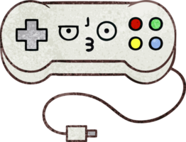 retro grunge textura dibujos animados de un juego controlador png